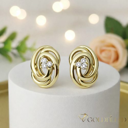 Goldfilled Антиалергенни Обеци 18mm 14K Цвят