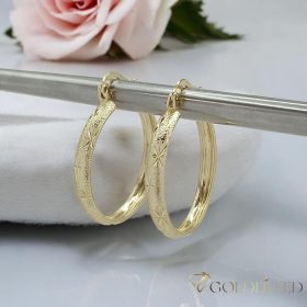   Goldfilled Антиалергични усукани халки 30мм 14K цвят	