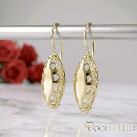   Goldfilled Антиалергични обеци 38мм 14K цвят	