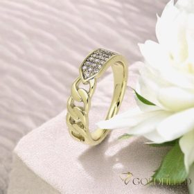   Антиалергичен пръстен "Goldfilled", в различни размери, цвят 14K