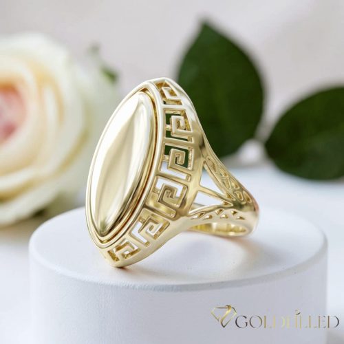 Антиалергичен пръстен "Goldfilled", в различни размери, цвят 14K