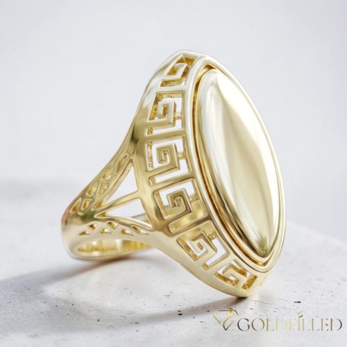 Антиалергичен пръстен "Goldfilled", в различни размери, цвят 14K