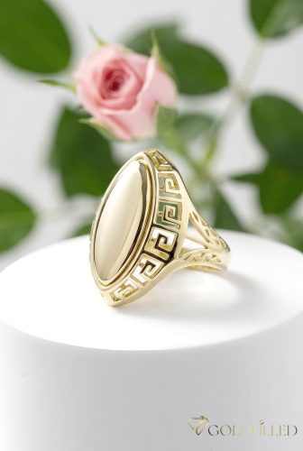 Антиалергичен пръстен "Goldfilled", в различни размери, цвят 14K