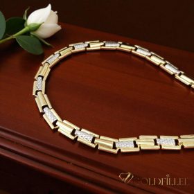   Ексклузивна антиалергична златна гривна "Goldfilled" в няколко размера дебелина 7 мм, цвят 14K