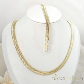   Антиалергично колие "Goldfilled" 45см/6mm + гривна 19см , цвят 14K