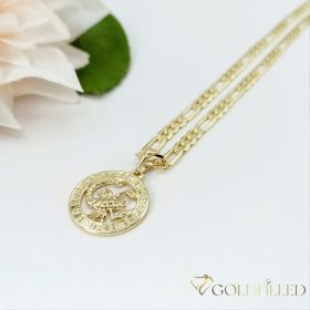   Антиалергична огърлица Goldfilled 45см / 4мм + висулка скорпион 14K цвят
