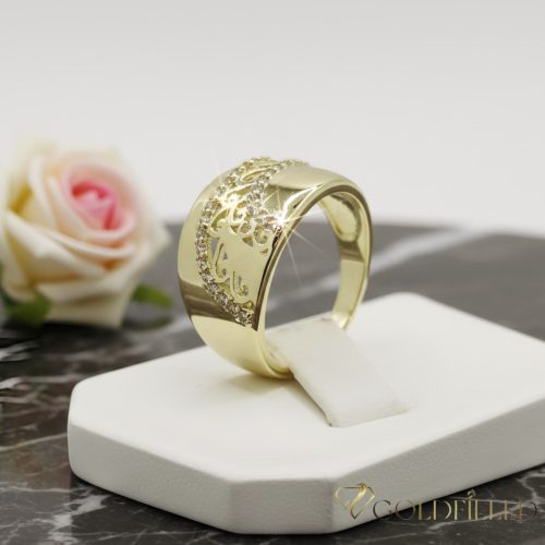 Антиалергичен пръстен "Goldfilled", в различни размери, цвят 14K