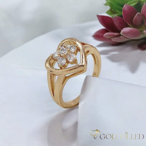 Антиалергичен пръстен "Goldfilled", в различни размери, цвят 18K