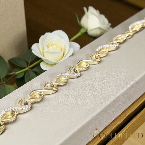 Ексклузивна антиалергична златна гривна "Goldfilled" в няколко размера дебелина 6 мм, цвят 14K