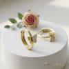 Goldfilled Антиалергични обеци 13мм 14K цвят	