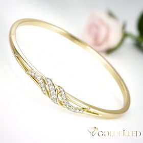   Антиалергична гривна "Goldfilled" 7-4mm , многоцветна (14K) диаметър 60mm "отваряем"
