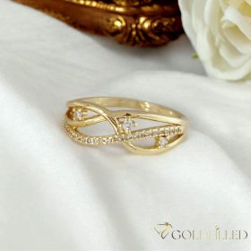   Антиалергичен пръстен "Goldfilled", в различни размери, цвят 14K