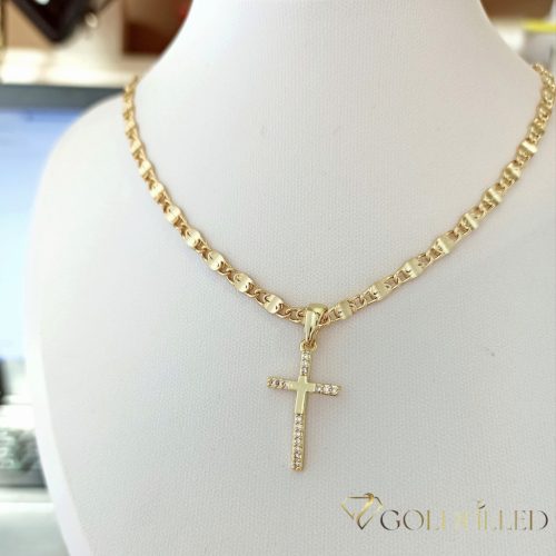 Антиалергично колие "Goldfilled" 50см/4mm + висулка, цвят 14K