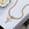 Антиалергично колие "Goldfilled" 45см/4mm + висулка, цвят 18K