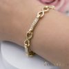 Ексклузивна антиалергична златна гривна "Goldfilled" с дължина 17 см и дебелина 8 мм, цвят 14K