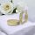 Goldfilled Cercei antialergici cerc răsucit 35mm culoare 14K	
