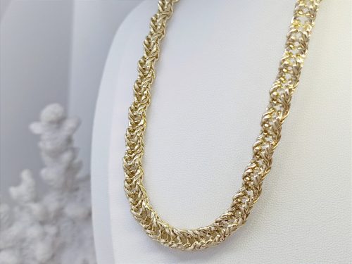 Ексклузивно антиалергенно позлатено колие "Goldfilled" с дължина 45 см и дебелина 6,5 мм, цвят 14K