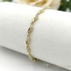 Ексклузивна антиалергична златна гривна "Goldfilled" с дължина 17 см и дебелина 6 мм, цвят 14K