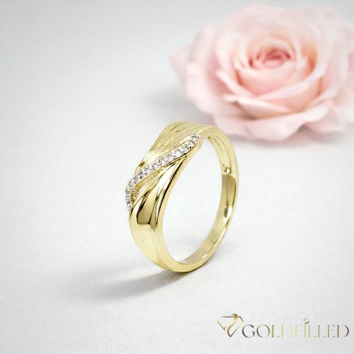 Антиалергичен пръстен "Goldfilled", в различни размери, цвят 14K