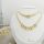 Антиалергично колие "Goldfilled" 45см/5-19mm + гривна 17-20см + обици, цвят 14K