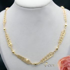   Антиалергично позлатено колие "Goldfilled", дължина 45 см и дебелина 9 мм, цвят 14K