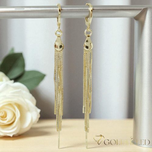 Goldfilled Антиалергични обеци 80mm 14K цвят	