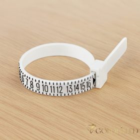   Ring size measuring tool — инструмент за измерване на размера на пръстен (Ring sizer) Това е регулируем пластмасов уред, с който може точно да се измери обиколката на пръста при покупка на пръстен.