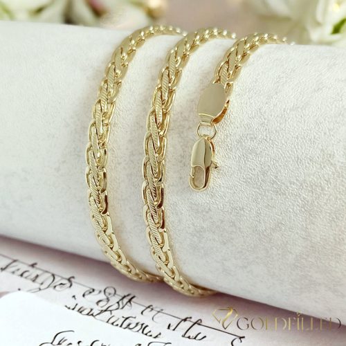 Антиалергично колие Goldfilled 50см дълго и 6мм широко Цвят 14K