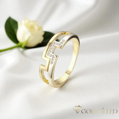 Антиалергичен пръстен "Goldfilled", в различни размери, цвят 14K