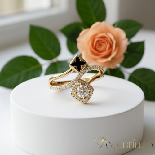 Антиалергичен пръстен "Goldfilled", в различни размери, цвят 18K