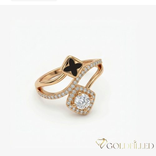 Антиалергичен пръстен "Goldfilled", в различни размери, цвят 18K