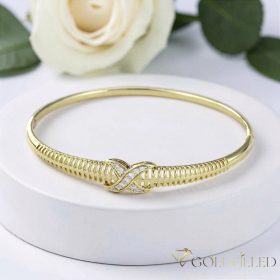   Антиалергична гривна "Goldfilled" 7-4mm , многоцветна (14K) диаметър 60mm "отваряем"
