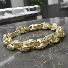   Антиалергична гривна "Goldfilled" 22cm /10mm , многоцветна (14K) 