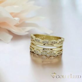   Антиалергичен пръстен "Goldfilled", в различни размери, цвят 14K