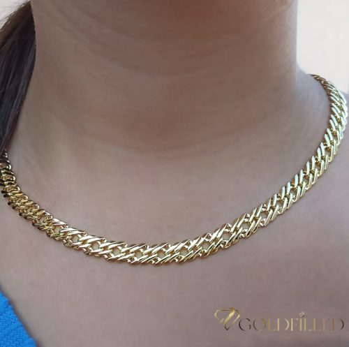Goldfilled Антиалергенен Луксозен Огрлици 55см Дълго и  7мм Широко Цвят 14К