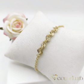   Ексклузивна антиалергична златна гривна "Goldfilled" с дължина 17-20 см и дебелина 1-5 мм, цвят 14K