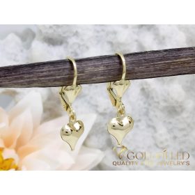   Goldfilled Антиалергични обеци сърце 27мм 14K цвят	