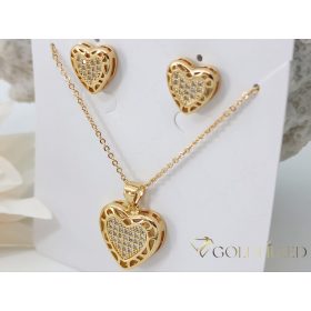   Антиалергично колие "Goldfilled" 45см/1мм + висулка + обици