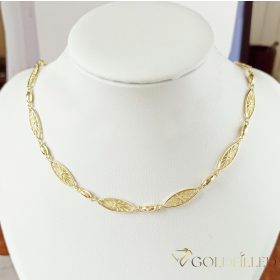   Луксозно антиалергично колие Goldfilled 45см дълго и 4-7мм широко Цвят 14K