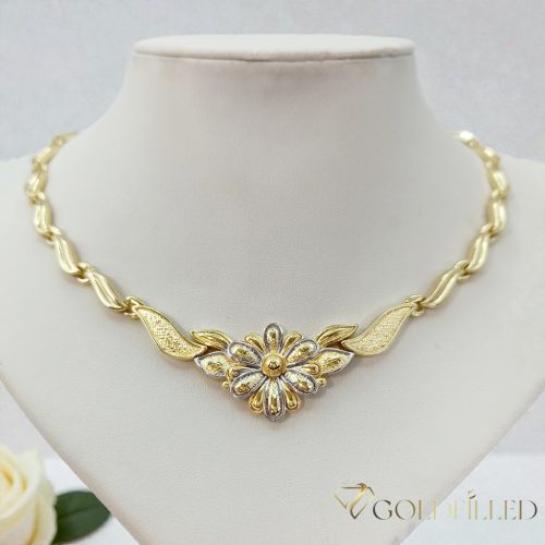 Ексклузивно антиалергично колие "Goldfilled" 50 см/6-20мм,  14K многоцветно