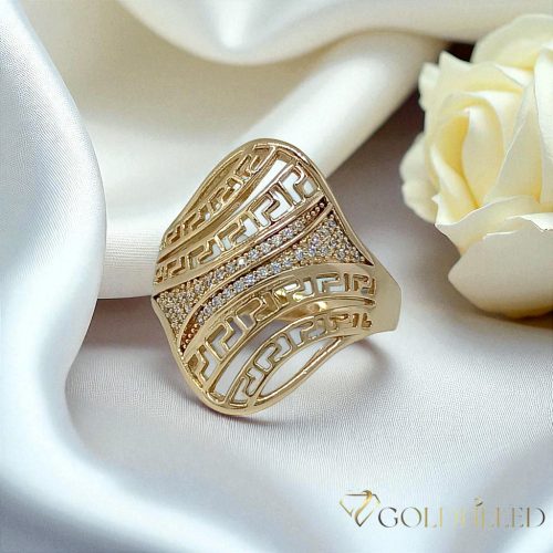 Антиалергичен пръстен "Goldfilled", в различни размери, цвят 18K
