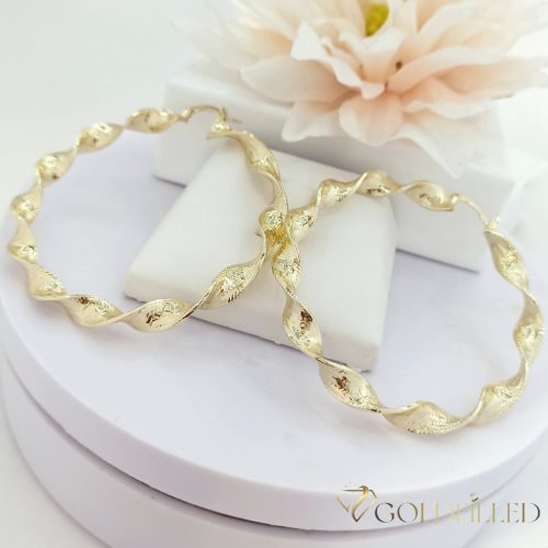 Goldfilled Антиалергични халки 60мм 14K цвят	