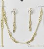 Антиалергично колие "Goldfilled" 45см/2-6mm + гривна 17см + обици, цвят 14K