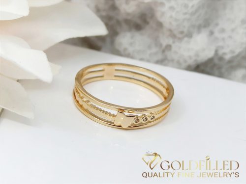 Антиалергичен пръстен "Goldfilled", в различни размери, цвят 18K