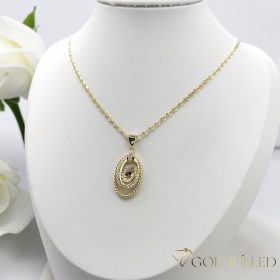   Антиалергично колие "Goldfilled" 60cm/2,5mm + висулка, цвят 14K