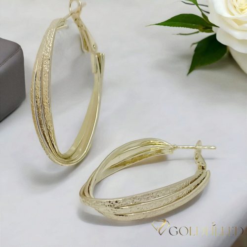 Goldfilled Антиалергични халки 40мм 14K цвят	