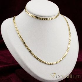   Антиалергично колие "Goldfilled" 50cm/4,5mm + гривна 20см , цвят 14K