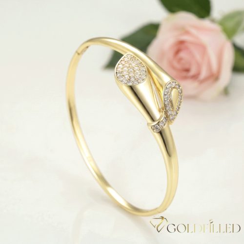 Антиалергична гривна "Goldfilled" 4-18mm , многоцветна (14K) диаметър 60mm "отваряем"
