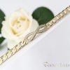 Ексклузивна антиалергична златна гривна "Goldfilled" с дължина 18,5 см и дебелина 9 мм, цвят 14K