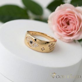   Антиалергичен пръстен "Goldfilled", в различни размери, цвят 18K